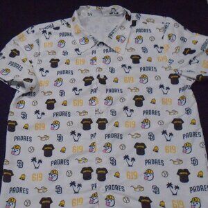 San Diego Padres 619 Jack in the Box MLB Aloha Hawaiian Button Up Shirt XXL